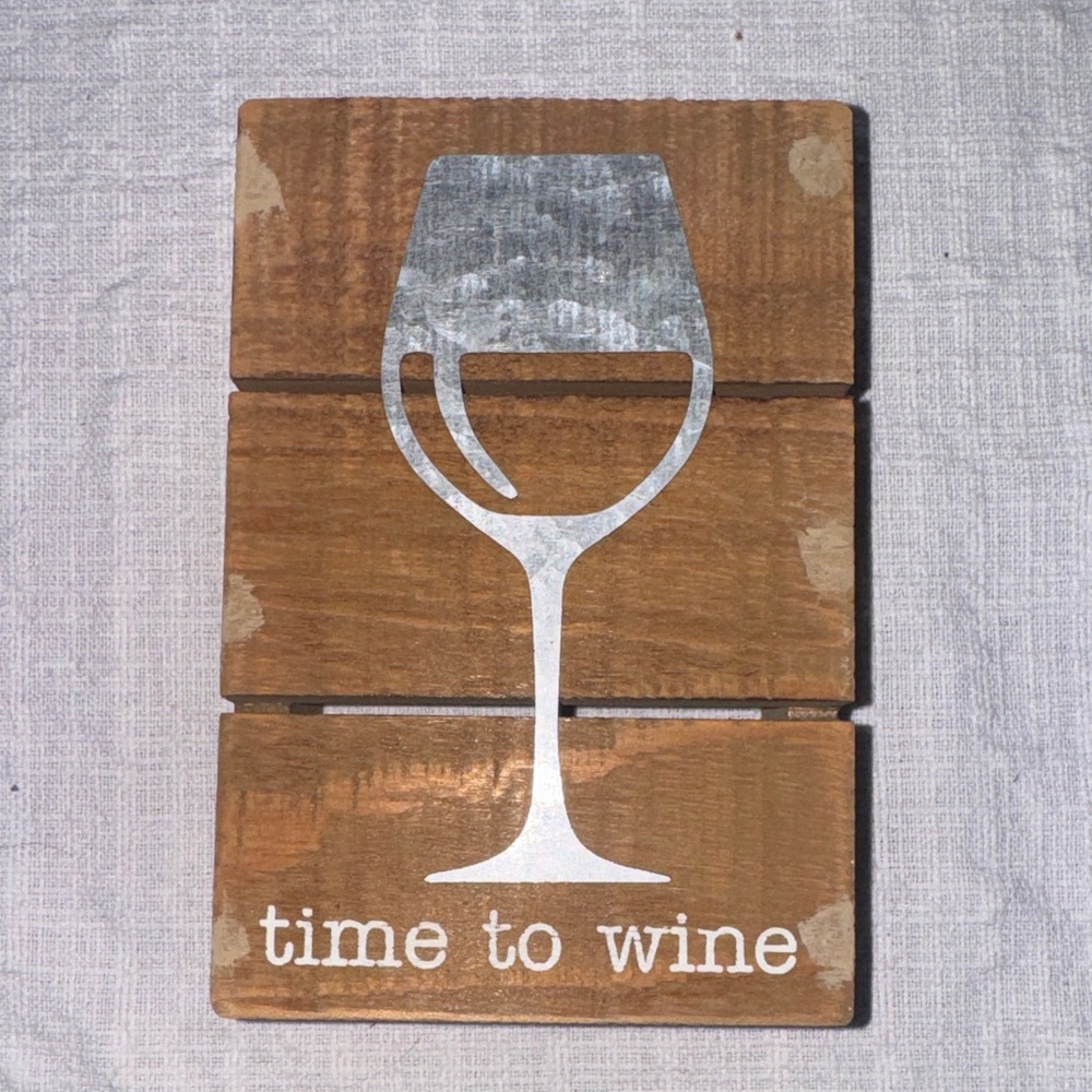 Rustic Brown Wine Sign
